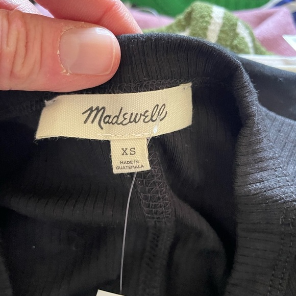 Madewell Ribbed Black Long Sleeve Shirt NWT - Picture 10 of 10
